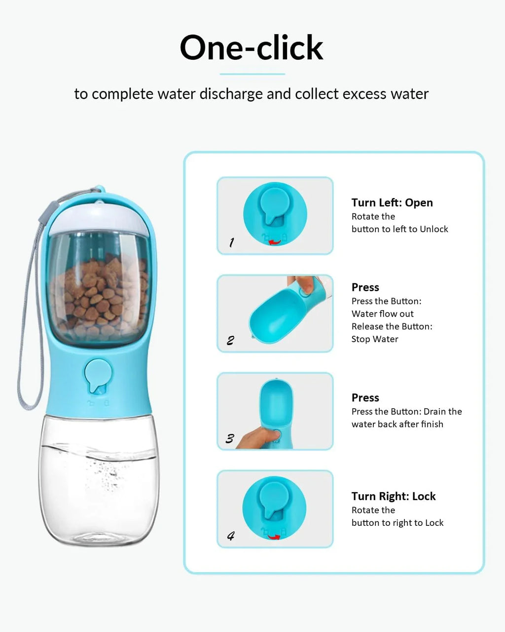 Easy to carry pet food container