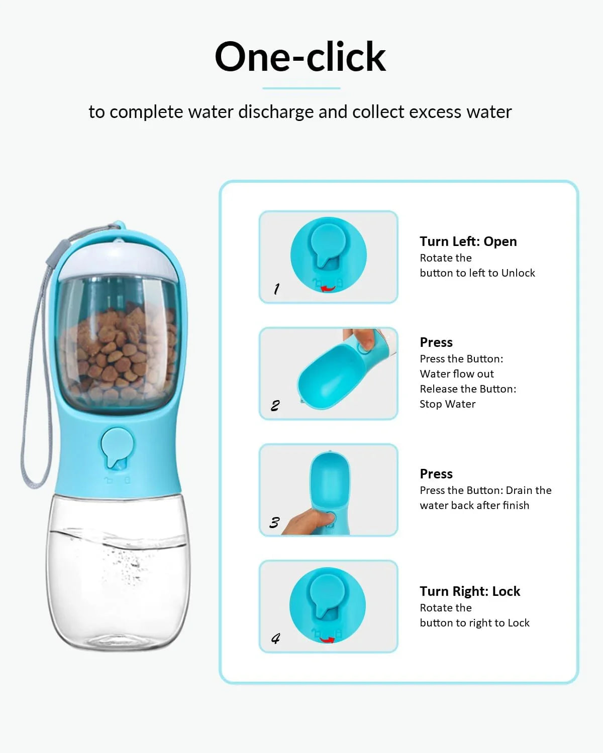 Easy to carry pet food container